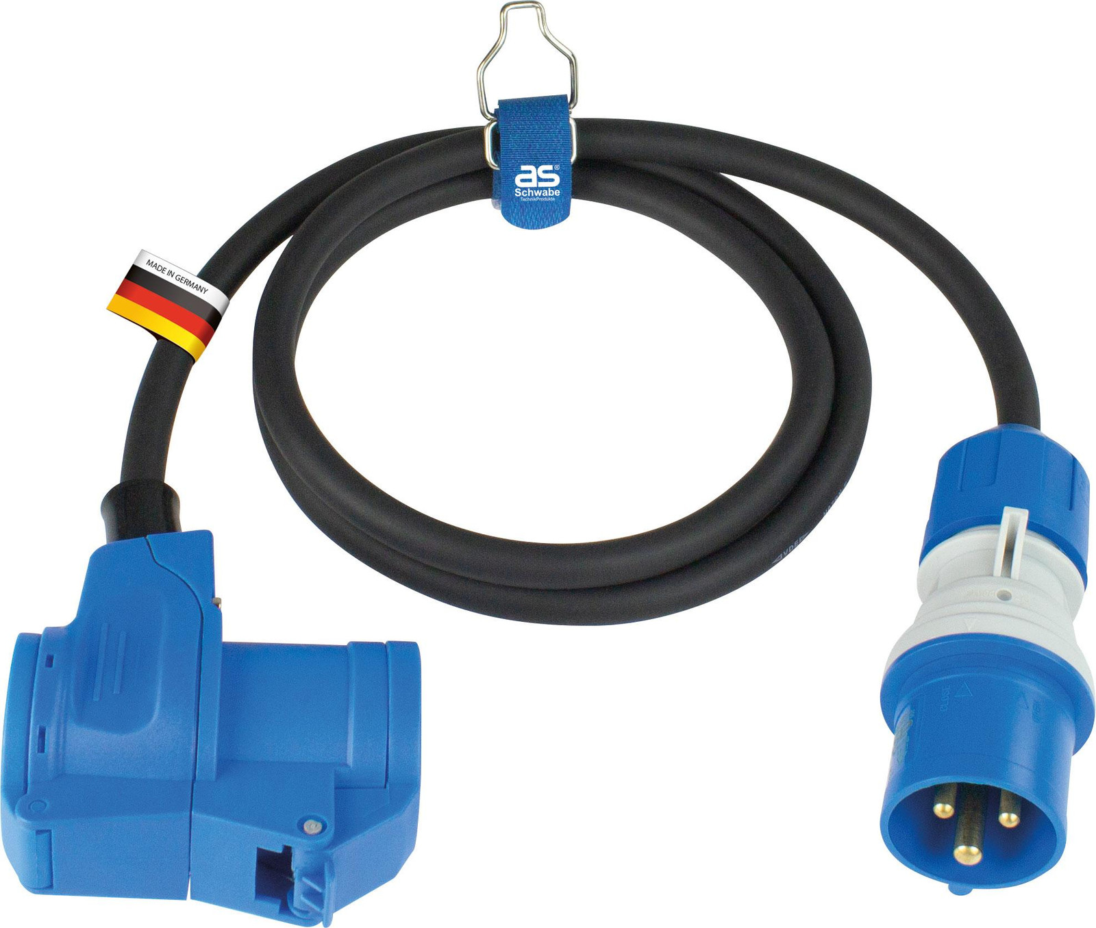 as Schwabe CEE-adapterkabel 1,5 meter CEE-stekker naar CEE-haakconnector 16A IP44