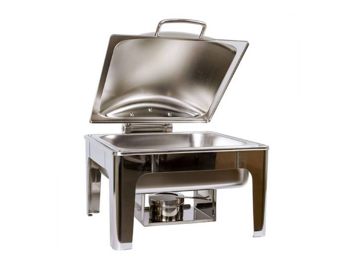 AcMax Servierschüssel Edelstahl Luxus Speisewärmer 2/3 Chafing Dish 6,0 Liter, (0-tlg)