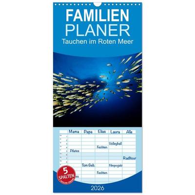 Familienplaner 2026 - Tauchen im Roten Meer 2026 mit 5 Spalten (Wandkalender, 21 x 45 cm) CALVENDO