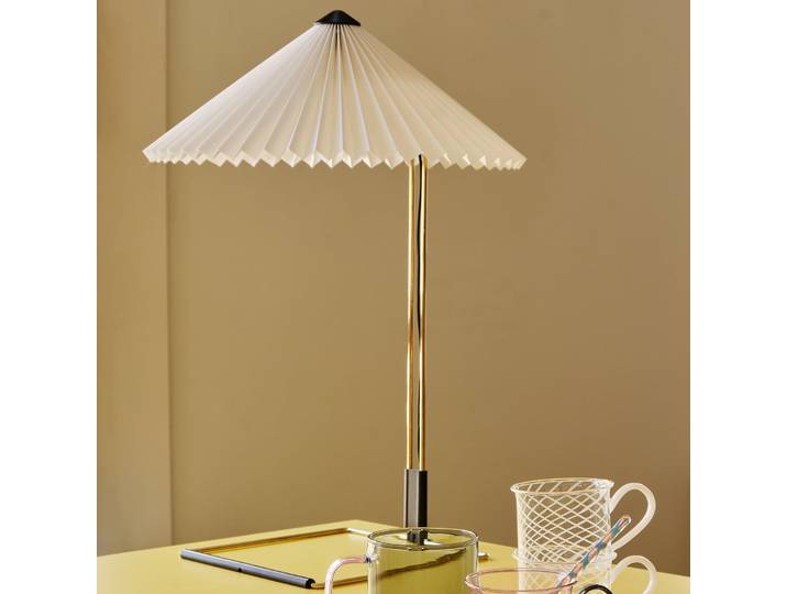 Matin Tischleuchte L White - HAY Matin 380 - Wohnzimmer - Design - Metall - Mit Schirm
