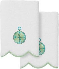 Authentic Hotel and Spa 100% Turkish Cotton SEA JOY Scallop Embellished Towel Collection