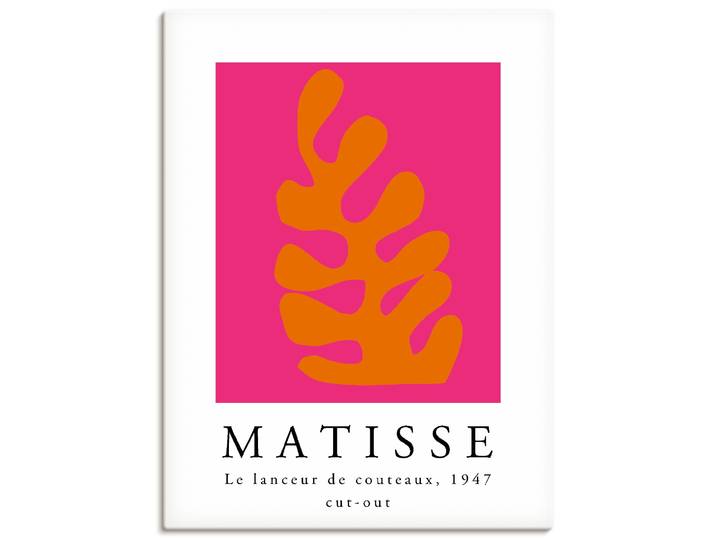 Artland Matisse der Messerwerfer - orange Muster 1 Stk. tlg. als Alubild, Leinwandbild, Poster, Wandaufkleber in verschied. Grössen