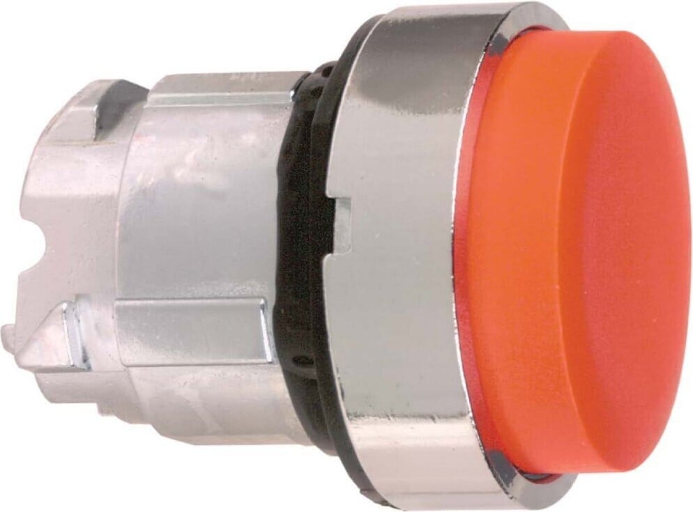 Schneider Electric ZB4BL4 ronde drukknop zonder vergrendeling, voorstaand, rood, diameter 22 cm