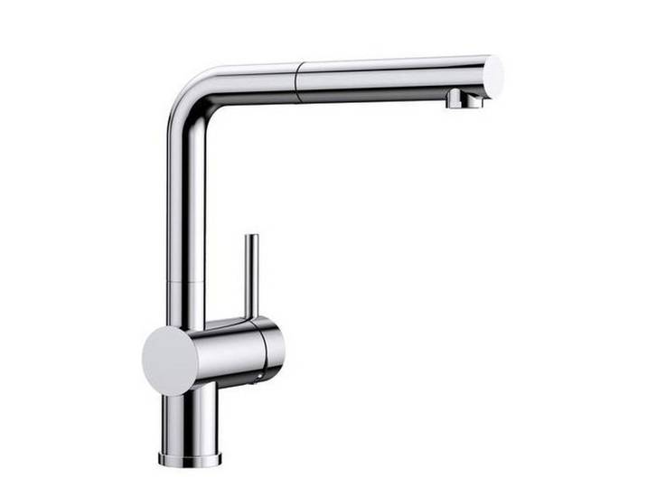 Blanco Küchenarmatur, Chrom, Metall, 10.9x28.4x26.3 cm, flexible Anschlussschläuche, herausziehbare Spülbrause, schwenkbarer Auslauf, Küchen, Küchenausstattung, Küchenarmaturen