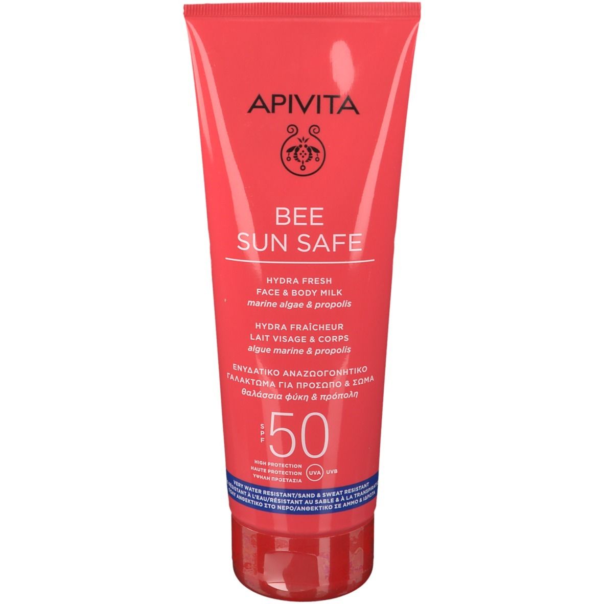 Apivita Bee Sun Safe Hydra Fresh Face & Body Milk Marine Algae Propolis Spf50 200 ml Milch