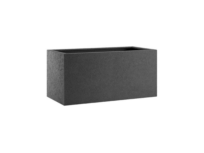 Pflanzkübel Gillingham, 97 cm, Schwarz , schwarz, B:97cm H:27cm T:27cm, Fiberglas, Pflanzgefässe, Pflanzkübel