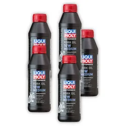 5x Gabelöl LIQUI MOLY 1506 SAE 10W Medium Stoßdämpferöl Öl Motorbike Motorrad 500ml