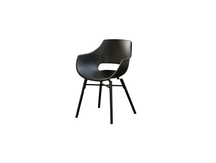 Kawola Stuhl Zaja Schwarz Kunststoff, Holz, 57x82x59 cm, Esszimmer, Stuhl