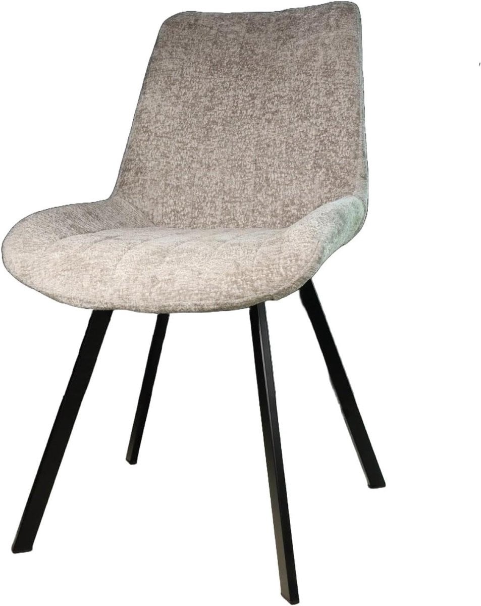 Set van 4 grijze eetkamerstoelen
