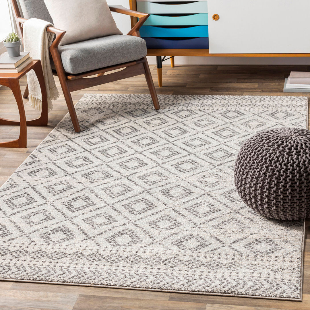 Natur Pur Antero Oriental Area Rug White;Charcoal;Light Slate Rectangle 200 x 275cm