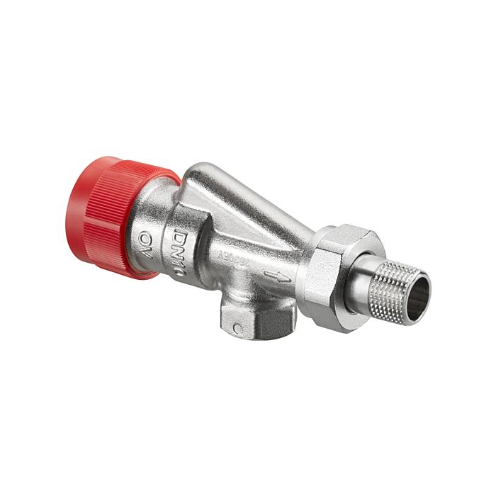 Oventrop Baureihe AF Vorlauf-Axialventil 1180904 DN 15, Rotguss/Messing, vernickelt