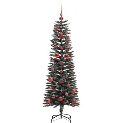 vidaXL, Weihnachtsbaum, Jasper (mit LEDs und roten Bällen) (120 cm)