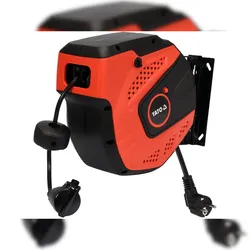 Yato Avvolgicavo con avvolgitore automatico 3x1,5mm 10m