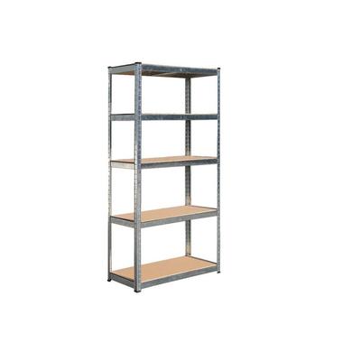 Regal 5 Regale W90xD40xH180 cm Lasten 150 kg Struktur Lackierter Stahl Holzplatten BRIXO