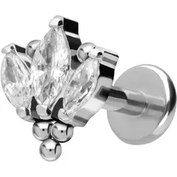Titan Labret mit Push Fit LOTUSBLÜTE + KUGELN
