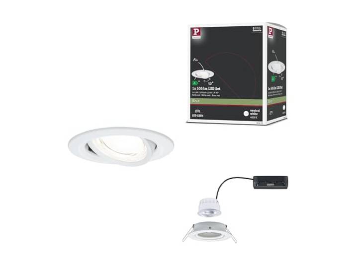 Paulmann EBL Set Nova Coin 2,8W 4000K Weiß matt 505lm Lichtleistung, IP23, schwenkbar, Aluminium