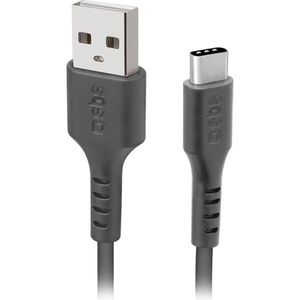 SBS Ladekabel TECABLEMICROC15K, schwarz, 1,5m, USB-A auf USB-C