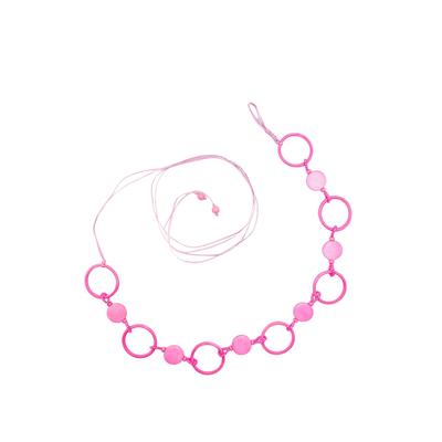 Taillengürtel "Woodwork", Damen, Gr. onesize, pink, Materialmix, COLLEZIONE ALESSANDRO, unifarben, Basic, Gürtel, Holzgürtel zum Binden