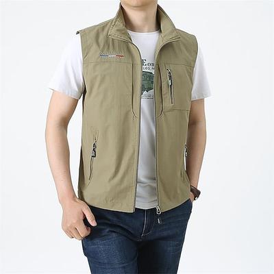 Herren Weste Angelweste Weste für Wanderer Ärmellose Weste Gilet-Jacke Outdoor Strasse Festtage Freizeitskleidung Strassenmode Schick Modern Frühling Herbst Tasche Polyester warm halten