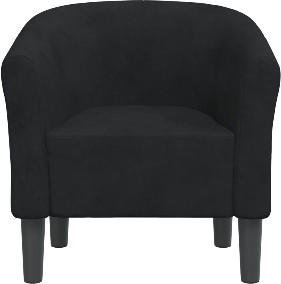 vidaXL Chaise cabriolet noir velours
