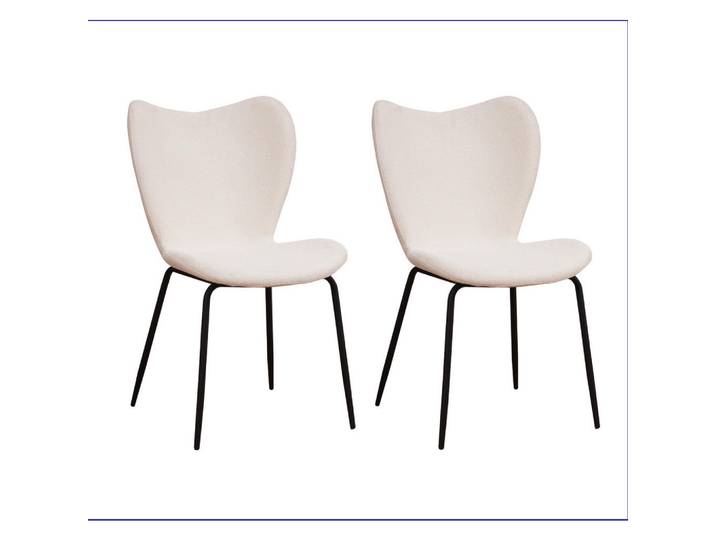Mid.you Stuhl-Set, Weiß, Creme, 50x88.5x42 cm, Esszimmer, Stühle, Esszimmerstühle, Esszimmerstühle-Set