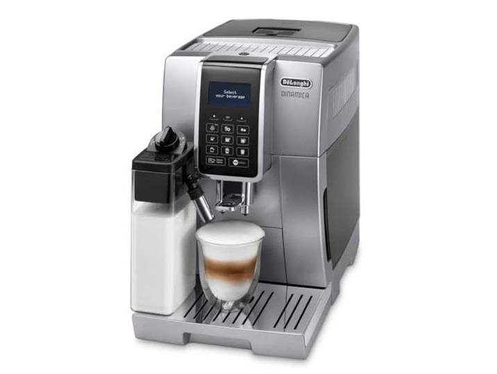 De'Longhi Dinamica ECAM350.75.S\, Machine a Café Grain\, Machine Expresso et Cappuccino\, 1.8L\, Argent