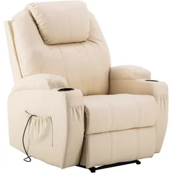 MCombo Elektrisch Relaxsessel Massagesessel Fernsehsessel Liegefunktion Vibration Heizung 7061