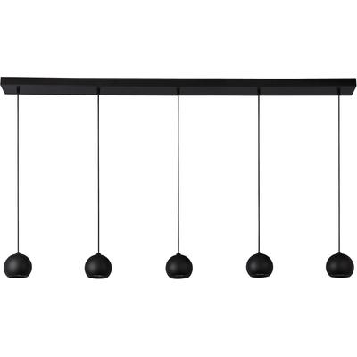 SEARCHLIGHT Hängeleuchte "Hängeleuchte Eindhoven, 5-flammig", schwarz (sandschwarz), 5, H: 11cm, 1 Stk., Leuchten, Minimalistisches Ambiente, dimmfähig, Hängeleuchte