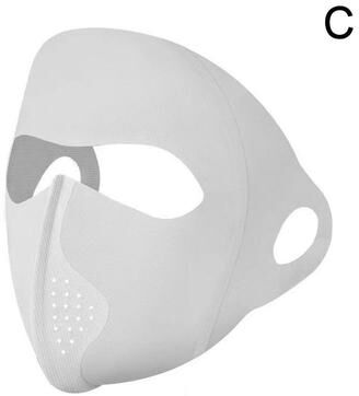 Universal Stock Cooling Ice Silk Sun Protection Face Mask For UV Protection, Running, Cycling & Outdoor Sports grey