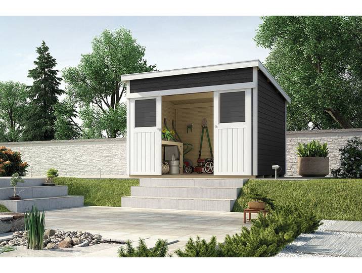 Weka Schiebetürhaus 225 Gartenhaus 3 × 3 m