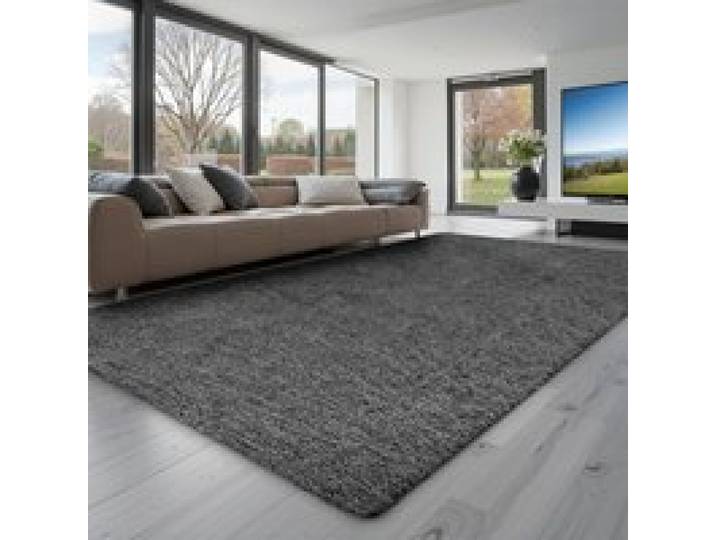 VEVOR Hochflor Teppich 2438x1524 mm, flauschiger Teppich mit dreilagigem Material, 35 mm Florhöhe, Bodenteppiche für Wohnzimmer, Schlafzimmer, Wintergarten, fusselfrei & weich, rutschfest, Grau