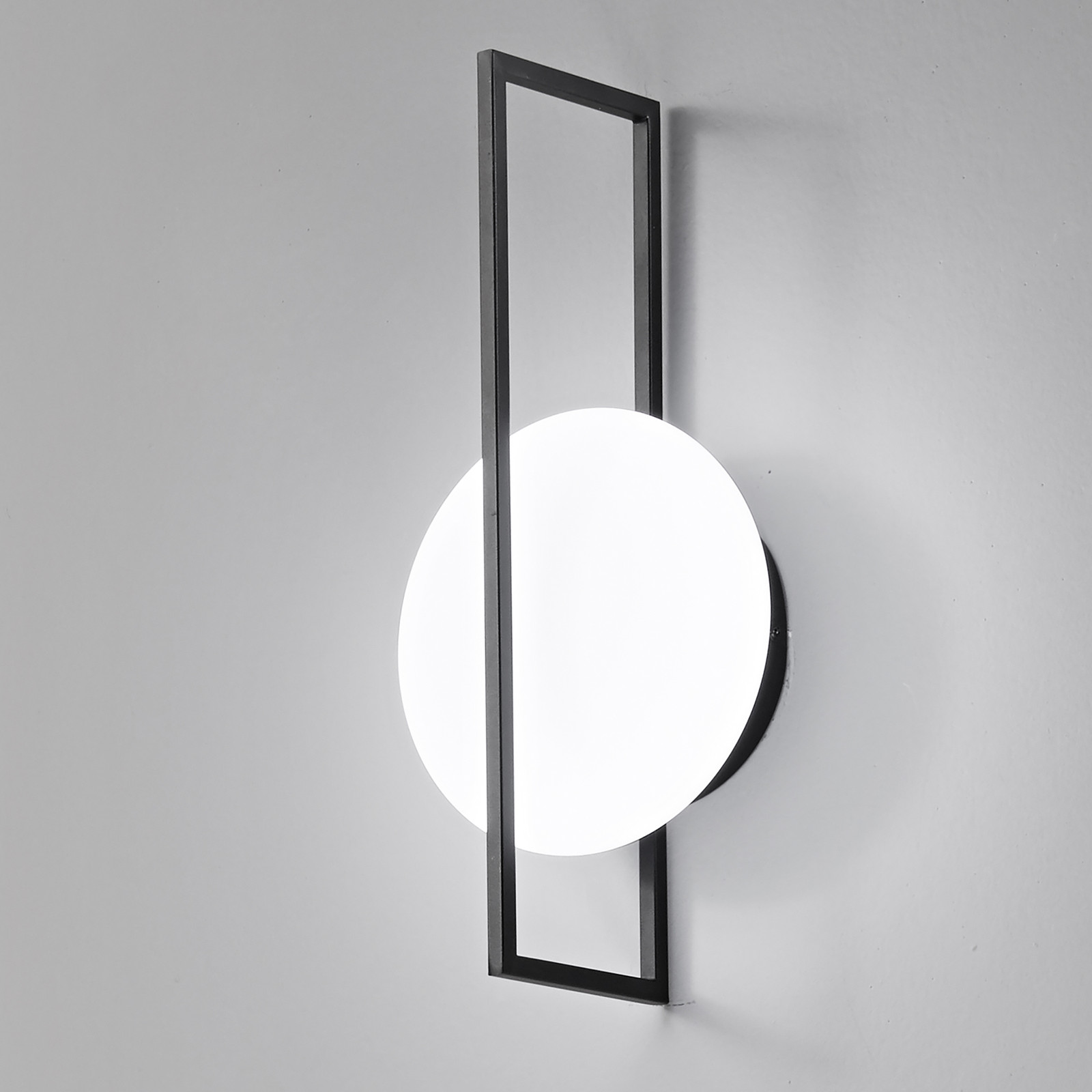 home24 LED-wandlamp Fobos zwart, B/D/H: 10 x 35 x 10 cm