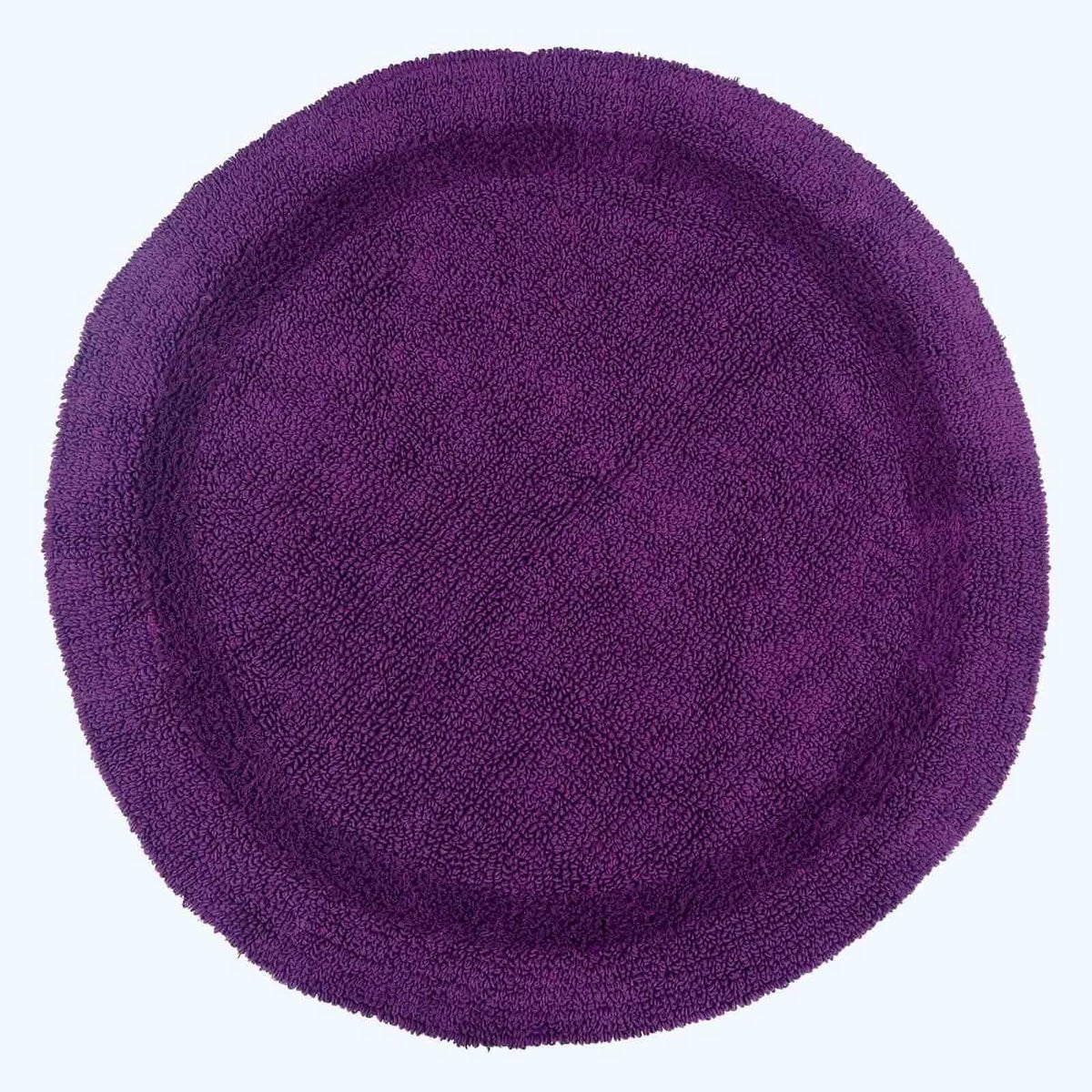 Omgoods Ronde Badmat van 100% Katoen, Antislip en Reversibel