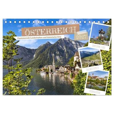 Österreich - Faszinierende Landschaften und historische Orte (Tischkalender 2027 DIN A5 quer), CALVENDO Monatskalender