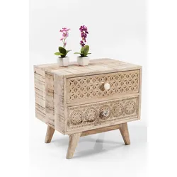 KARE DESIGN Nachttisch Puro Plain Holz Braun