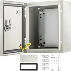 VEVOR Stahl-Elektrokasten, Elektrogehäuse, 25x20x15 cm, Kohlenstoffstahl, IP65