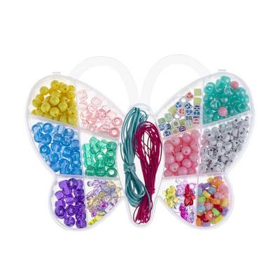 Perlen-Schmuckset 510St Schmetterling mit Kordeln-2x3m