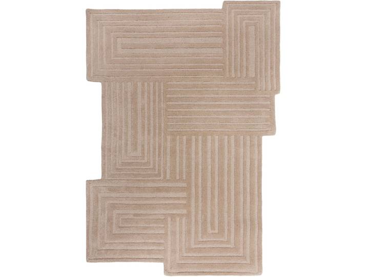 Teppich Djaks natur Symmetrie Wolle 160 x 230 cm - Teppich