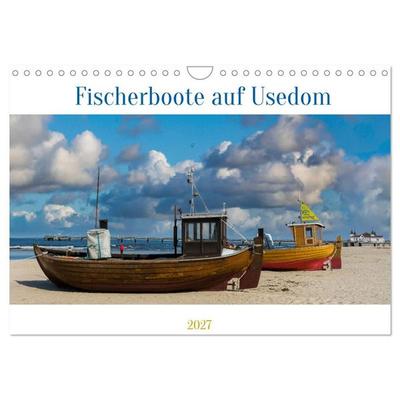 Fischerboote auf Usedom (Wandkalender 2027 DIN A4 quer), CALVENDO Monatskalender