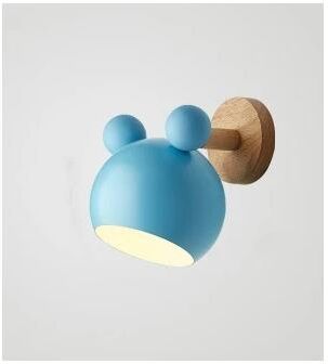Friendly Fresh Finds Mickey Wall Lamp Cute Nordic Wall Sconce For Bedroom And Children Room blue