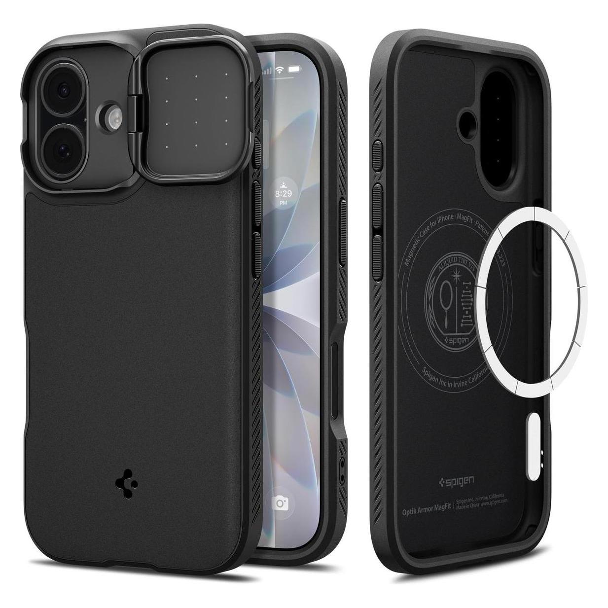 Spigen - Optik Armor MagSafe - iPhone 17 - Black (Apple iPhone 17) (ACS09987)