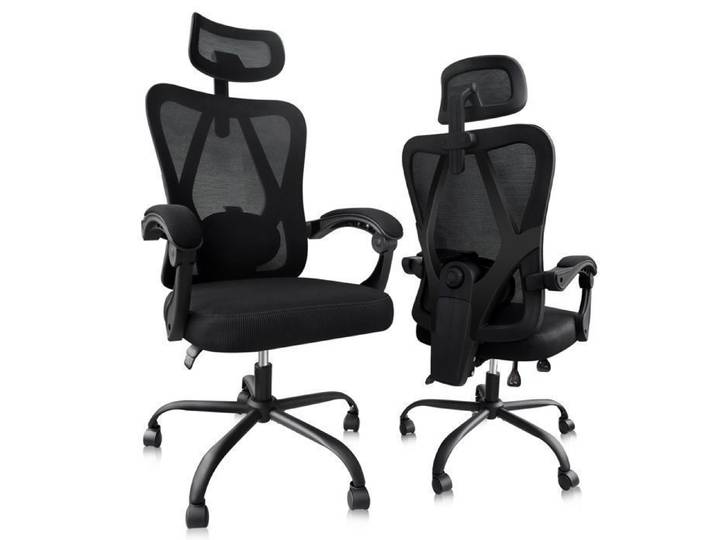 Chaise de Bureau Ergonomique - MAGICFOX - Ergonomic - Dossier mesh - Support lombaire réglable - Inclinable 90-135°