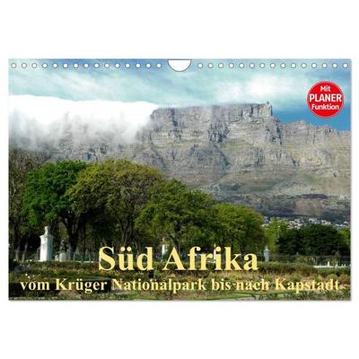 Süd Afrika - vom Krüger Nationalpark bis nach Kapstadt (Wandkalender 2026 DIN A4 quer), CALVENDO Monatskalender
