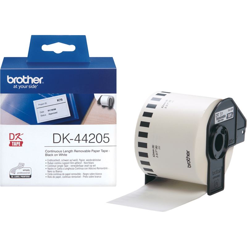 Brother DK-44205 Endlosetiketten (1 Rolle ( 6.2cm x 30.48 m) )