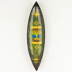 Enamel Incense Bowl - Mango Wood - Tree of Life