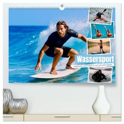 Wassersport. Wettkampf und Freizeit im, auf und unter Wasser (hochwertiger Premium Wandkalender 2027 DIN A2 quer), Kunstdruck in Hochglanz