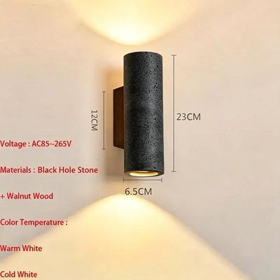 Uplift Picks Black Hole Stone LED Halo Wall Lamp 23 Cm warm White