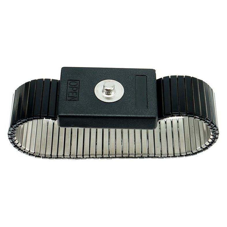 Top Swede ESD-Armband Metall, 3 mm, schwarz Druckknopf (Statikschutz) (SG-AB-3DK-SCH)