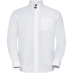 Russell Collection Klassisches Oxford Hemd – Langarm, white, S