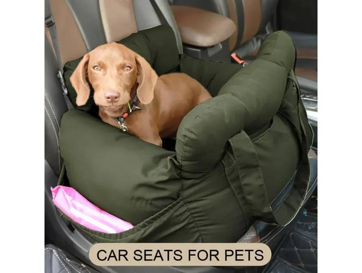 Nouveau siège auto pour chien avec ceinture de sécurité - Lit de voiture antidérapant pour petits chiens, transporteur de voyage lavable avec sangles sécurisées pour une conduite en toute sécurité
